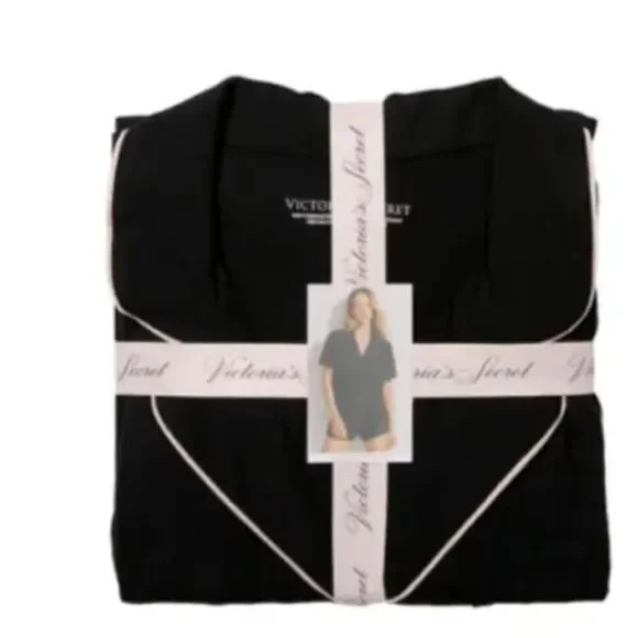 Victoria's Secret Black and White Trim Pajama Set - Picture 3 of 8